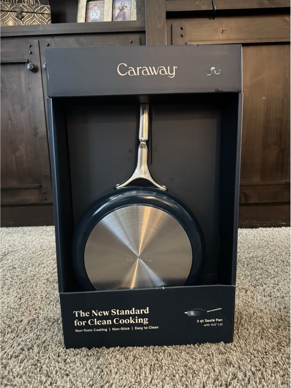 Caraway 8" Mini Fry Pan Ceramic Non-Stick Cookware Navy Blue NEW